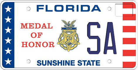 Medal of Honor (Army) Florida Specialty License Plate Medal of Honor (Army) Florida Specialty License Plate