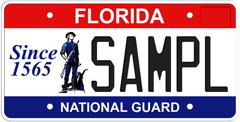 National Guard Florida Specialty License Plate