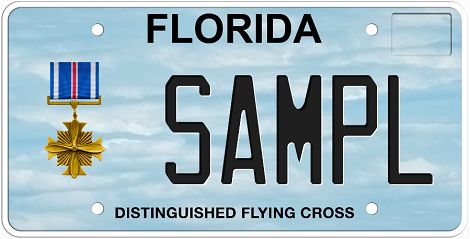 Distinguished Flying Cross Florida Specialty License Plate