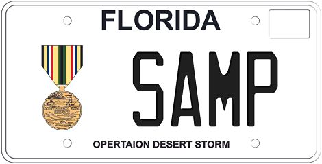 Operation Desert Storm Florida Specialty License Plate