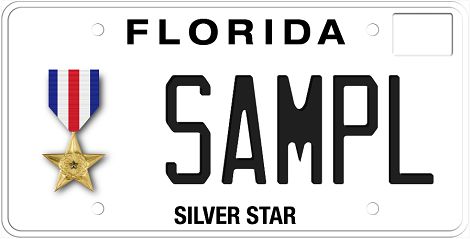 Silver Star Florida Specialty License Plate Silver Star Florida Specialty License Plate