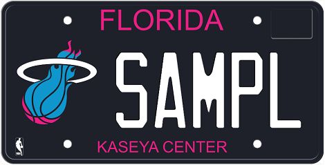 Miami Heat Florida Specialty License Plate