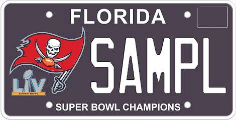 Tampa Bay Buccaneers NFL Florida Specialty License Plate