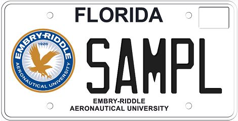 Embry Riddle Aeronautical University Specialty License Plate