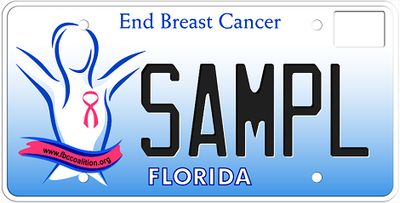End Breast Cancer Florida Specialty License Plate