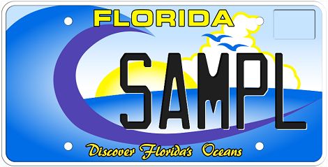 Discover Florida Oceans Specialty License Plate