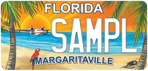 Margaritaville Florida Specialty License Plate