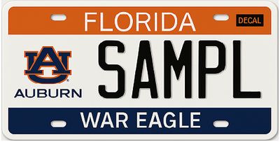 Auburn University Florida Specialty License Plate