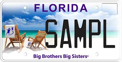 Big Brothers Big Sisters Florida Specialty License Plate