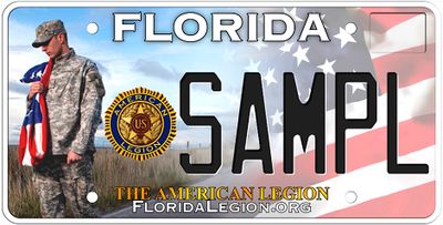 American Legion Florida Specialty License Plate American Legion Florida Specialty License Plate