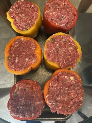4 UNCOOKED STUFFED BELL PEPPERS