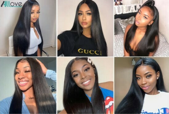 Straight 360 Lace Front Human Wigs