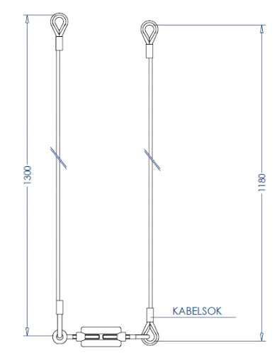 Steelcable with tensioner  10mm