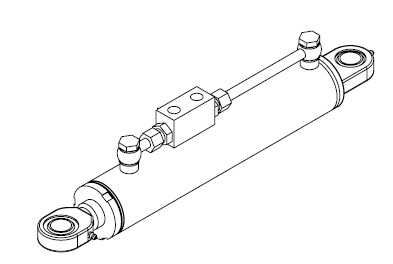 Cylinder drawlbar steering