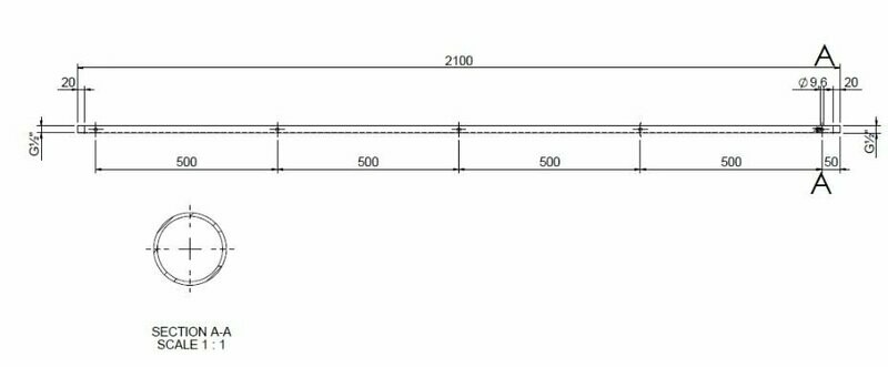 50 Cm 5 holes