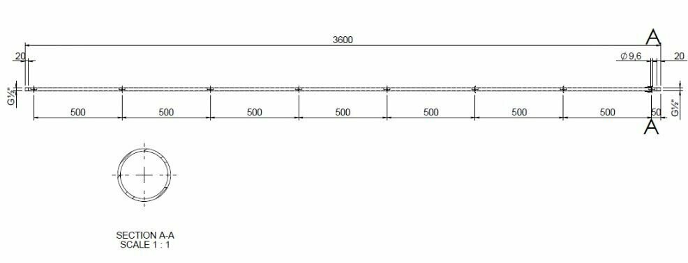 50 Cm 8 holes