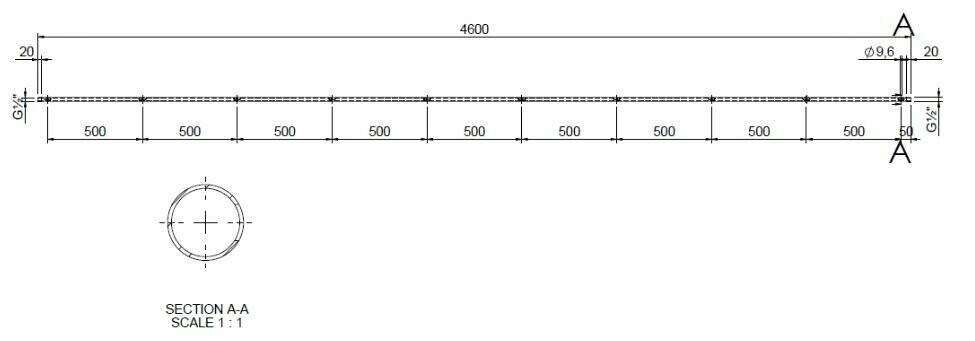 50 Cm 10 holes