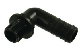 Hosetail male thread 90º 3/8'' - 15 mm
