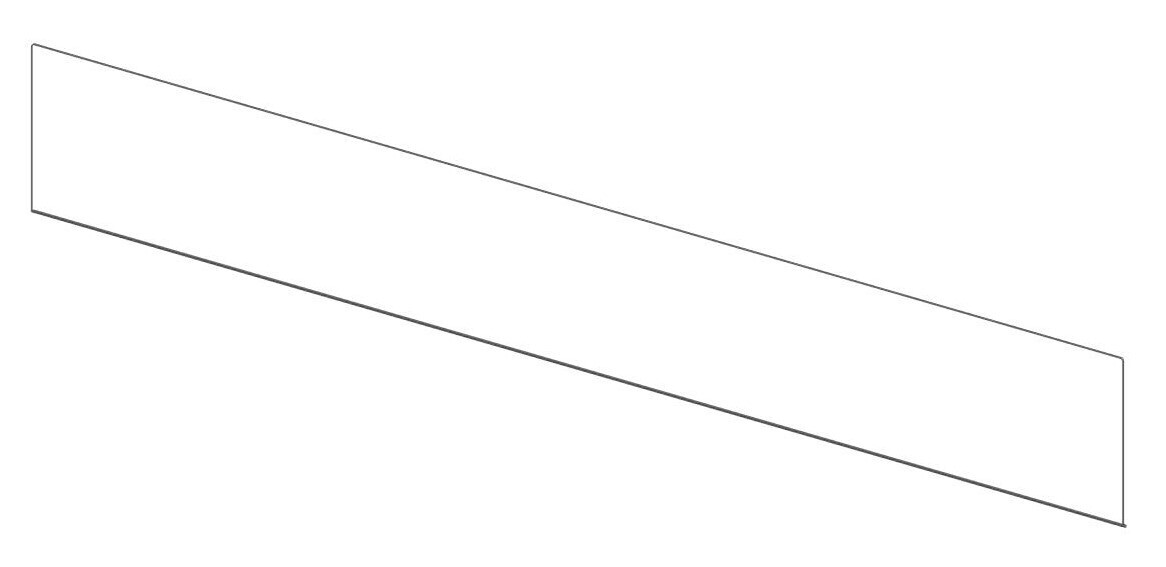Wave plaat / plate / Platte 3mm L = 1990 mm