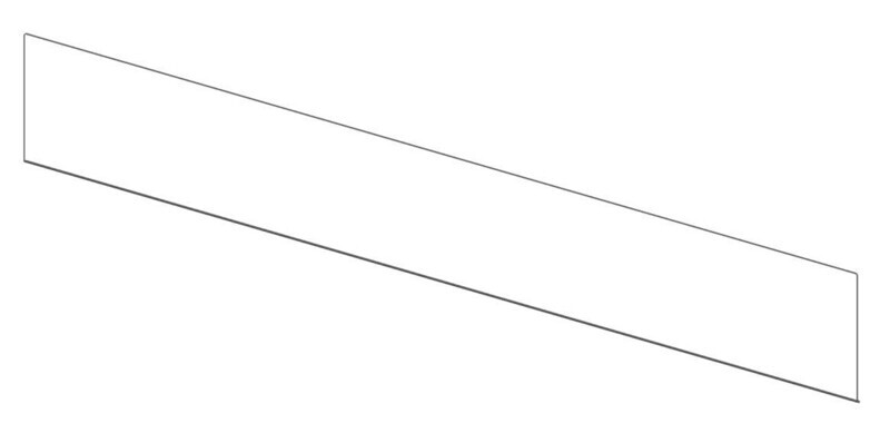 Wave plaat / plate / Platte 3mm L = 1990 mm
