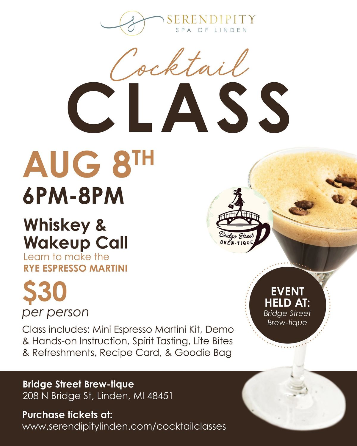 Whiskey & Wakeup Call Cocktail Class
