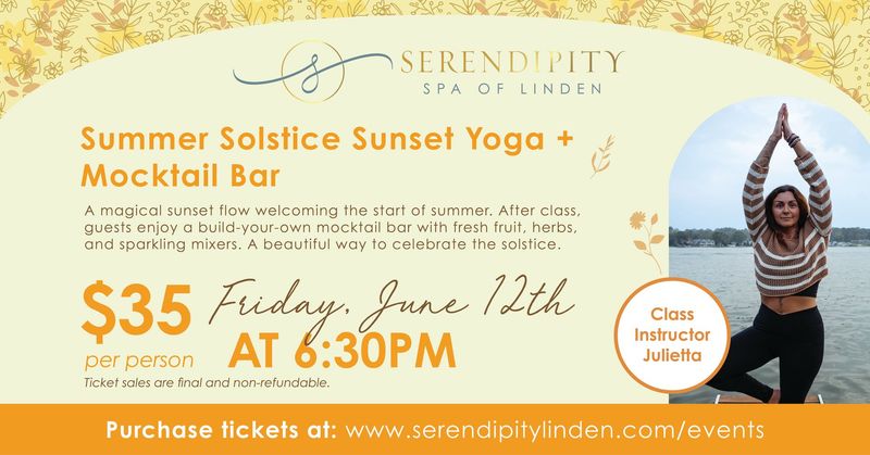 Summer Solstice Sunset Yoga + Mocktail Bar