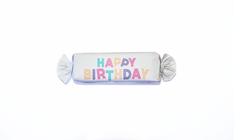 Soft Caramel Toffee with a Customised &quot;Happy Birthday&quot; Wrapper