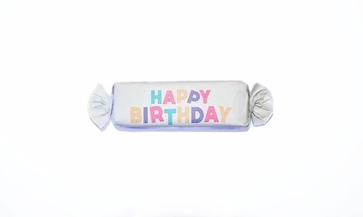 Salted Caramel Flavoured Toffee with a Customised designed "Happy Birthday" Wrapper