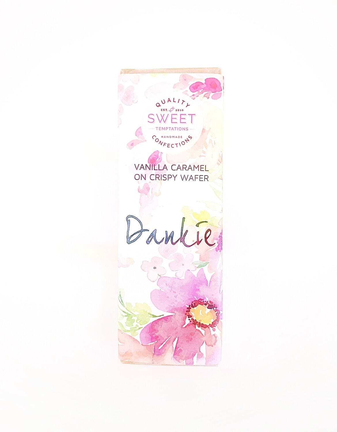 Vanilla Toffee on a Crispy Wafer with a Customised &quot;Dankie&quot; Wrapper