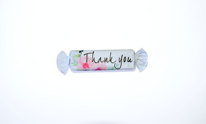 Soft Caramel Toffee with a Customised &quot;Thank You&quot; Wrapper