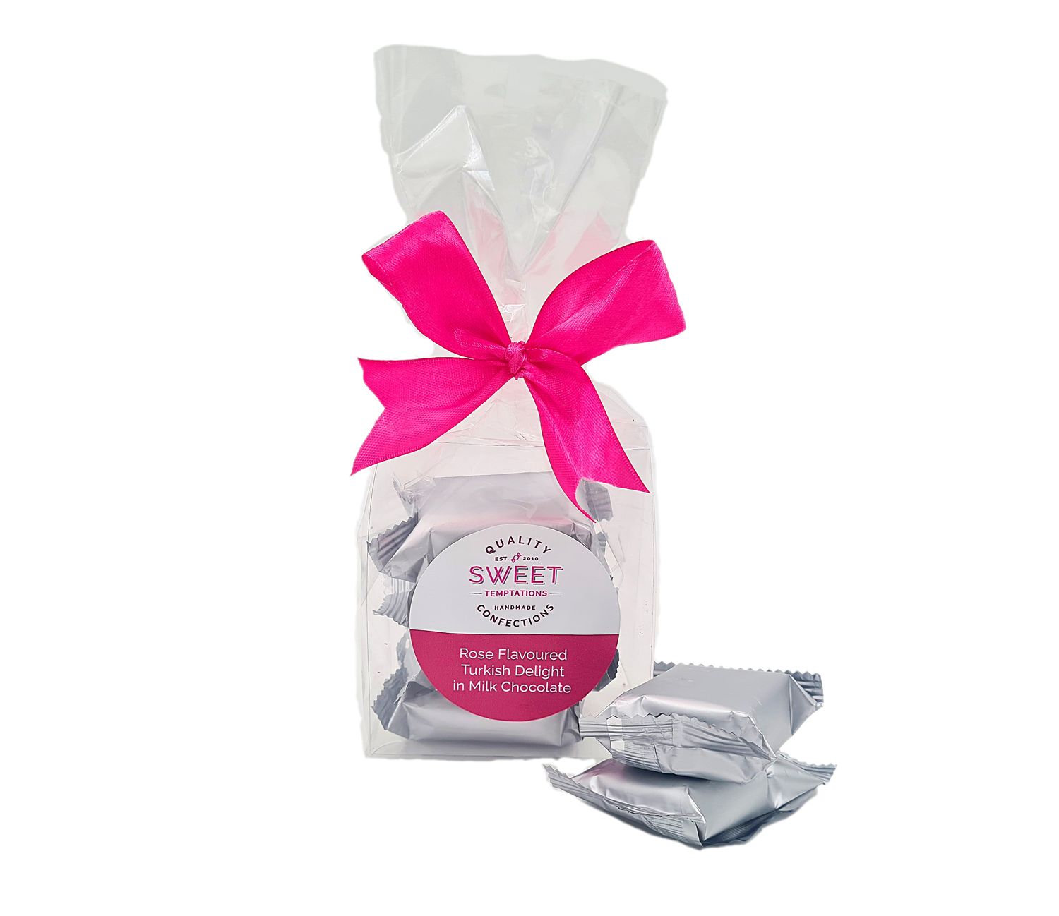 Rose Turkish Delight in Chocolate Bag