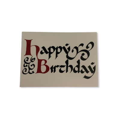 Endure Manuscripts Happy Birthday Card