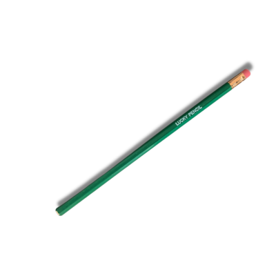 Custom Pencil, Green, Lucky Pencil