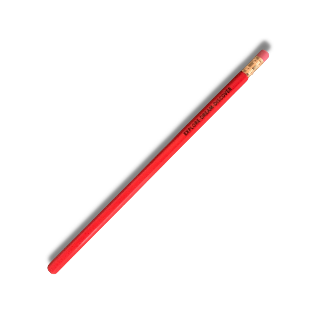 Custom Pencil, Red, Explore-Dream-Discover