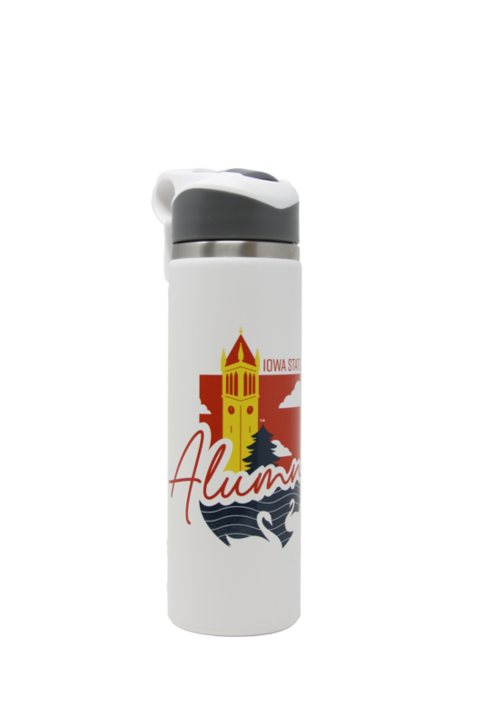 Alumni White Straw Water Bottle