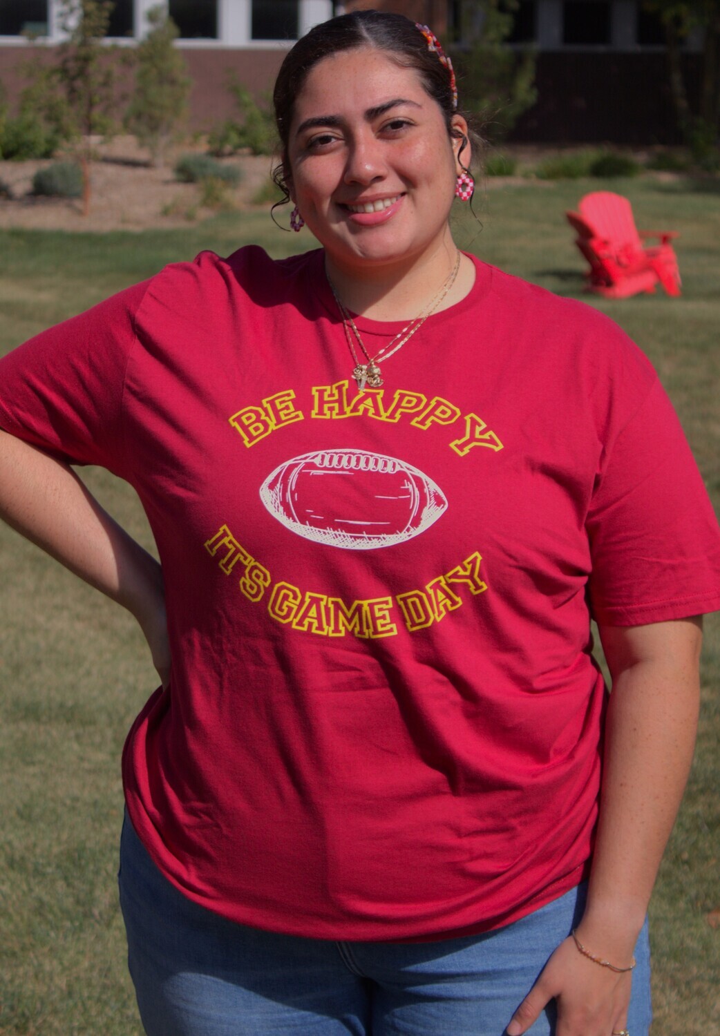 Be Happy It's Gameday T-Shirt, M