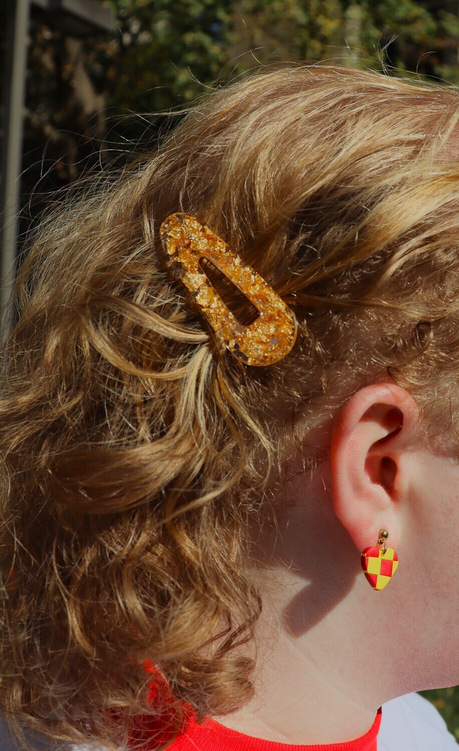 Gold Resin Hair Clip Gold Resin Hair Clip