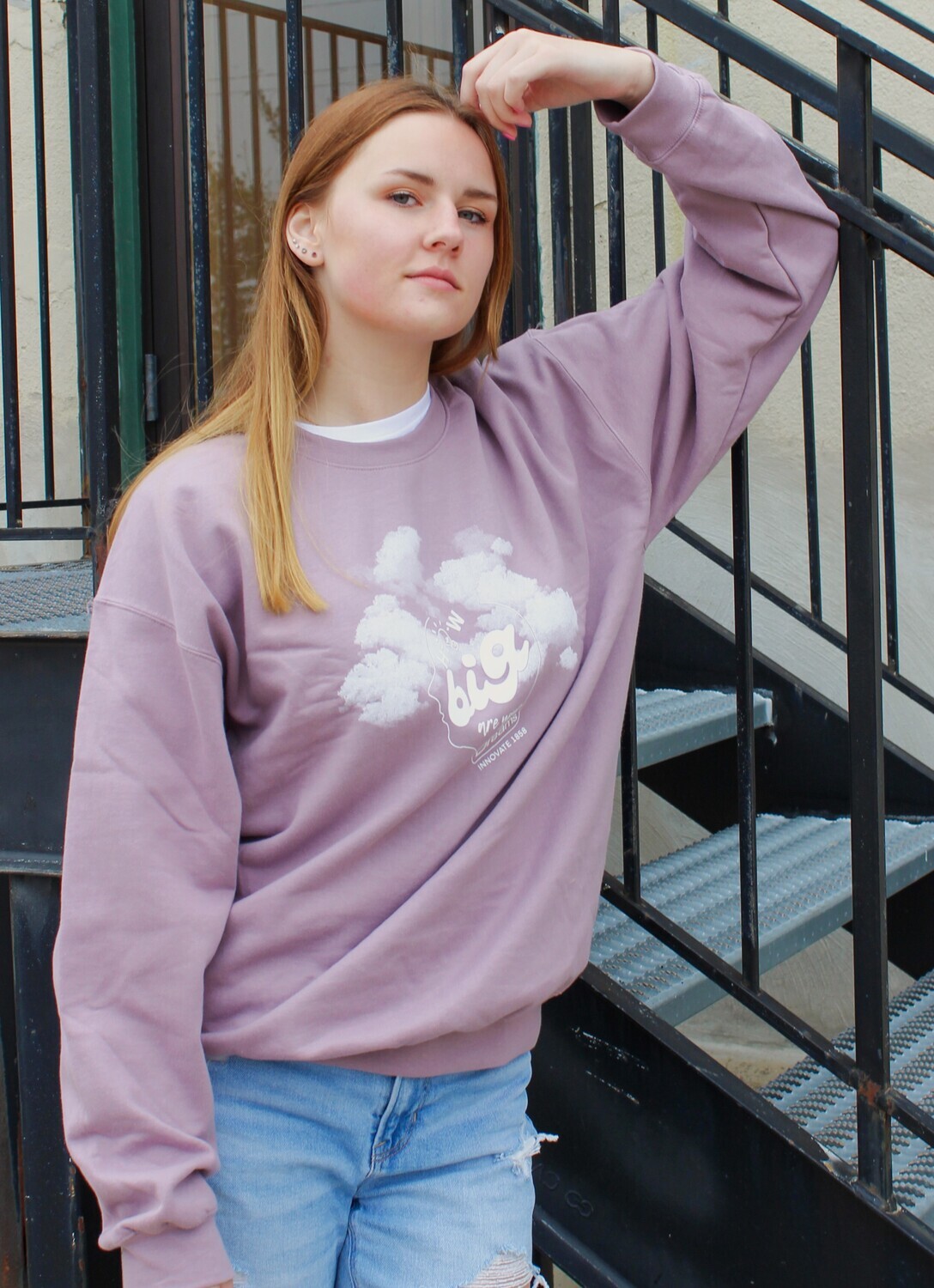 Head in the Clouds Crewneck (Lavender), XXXL Head in the Clouds Crewneck (Lavender), XXXL