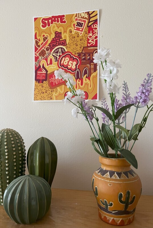 Iowa State Inspired Collage Print