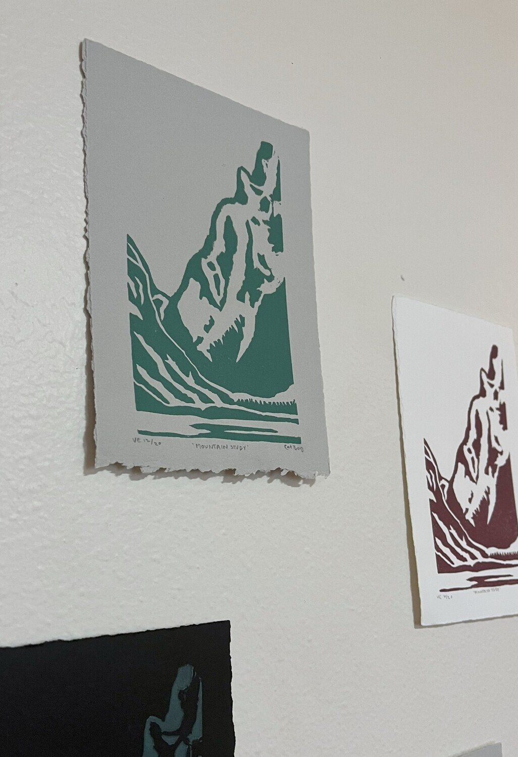 Gray/Sea Green Mountain Study Art Print Gray/Sea Green Mountain Study Art Print