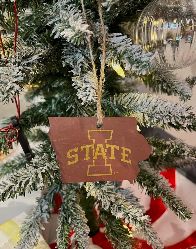 I-State Cardinal Slate Ornament
