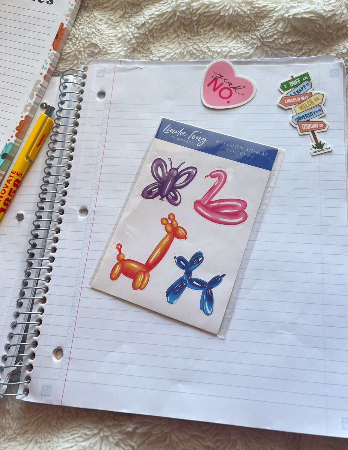 Balloon Animal Sticker Sheet Balloon Animal Sticker Sheet