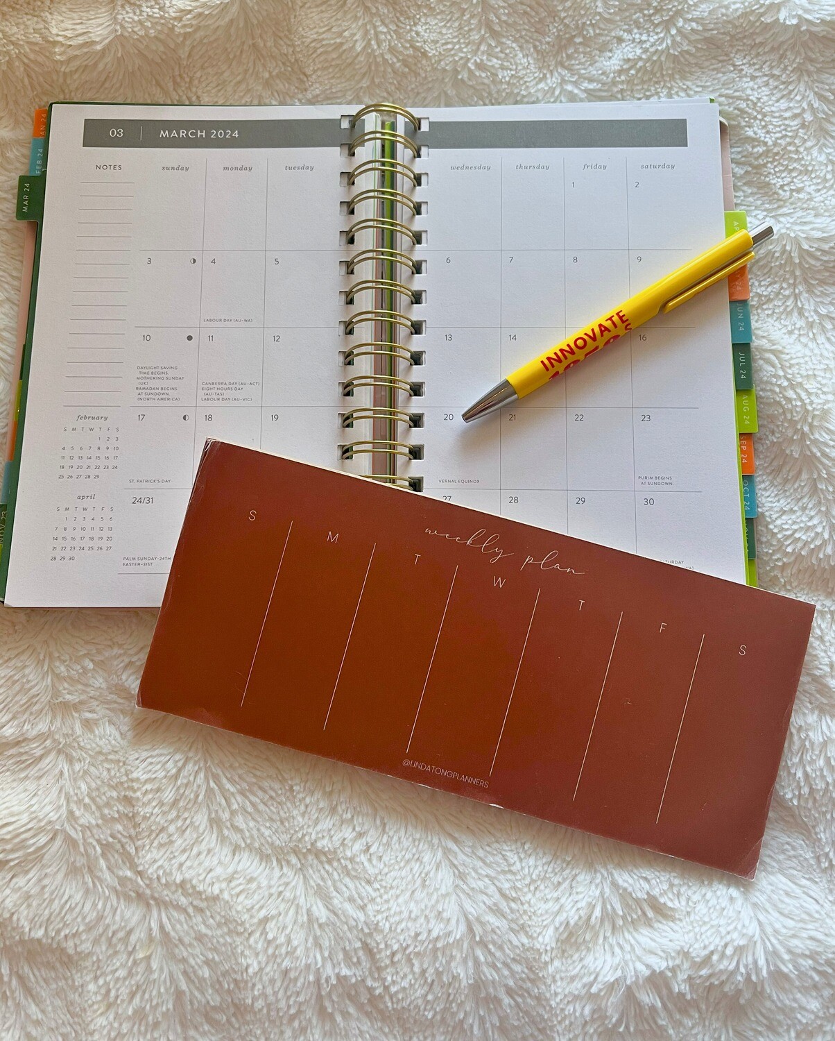 Taupe Simplified Weekly Pad  