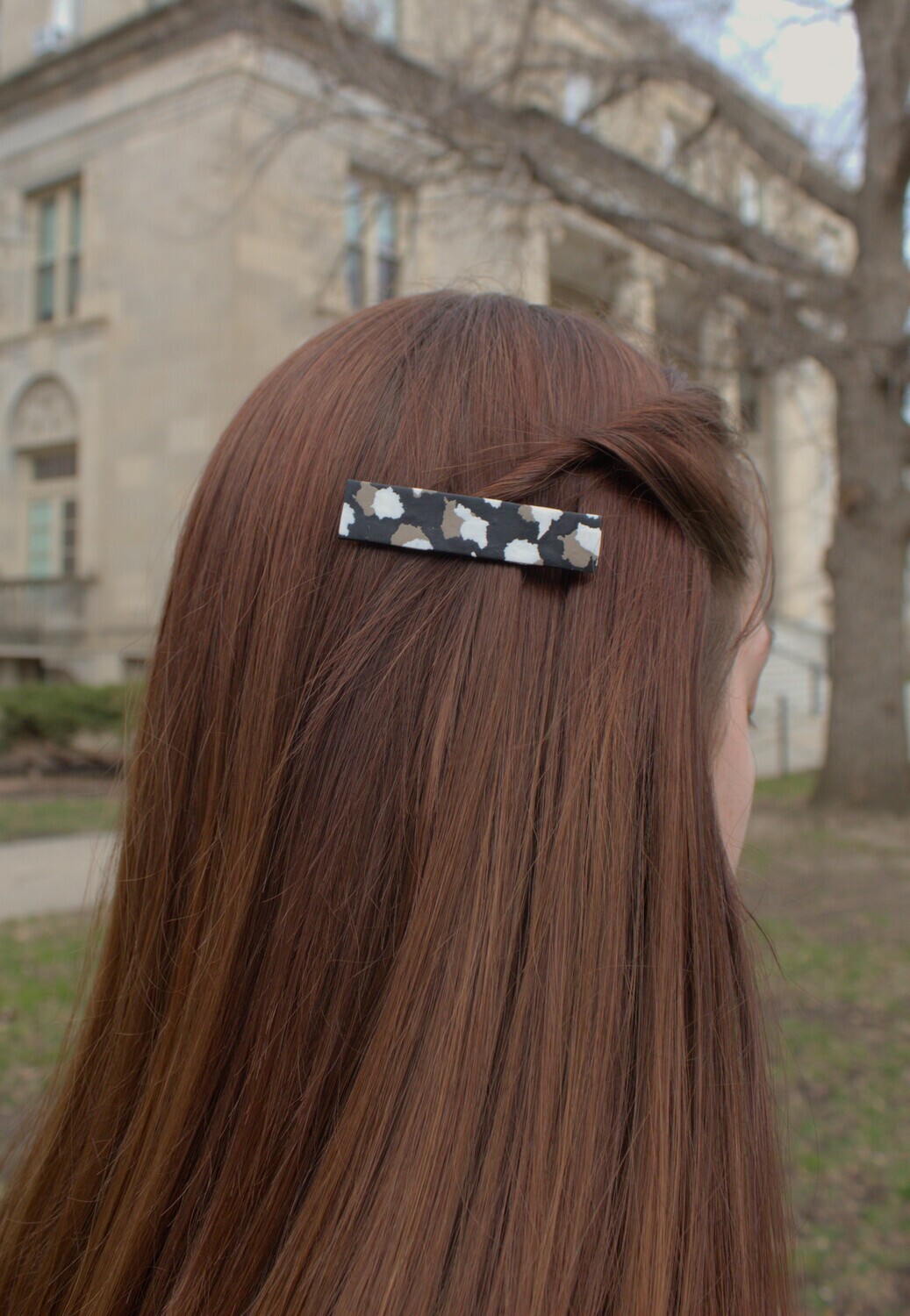 Neutral Mosaic Hair Clip