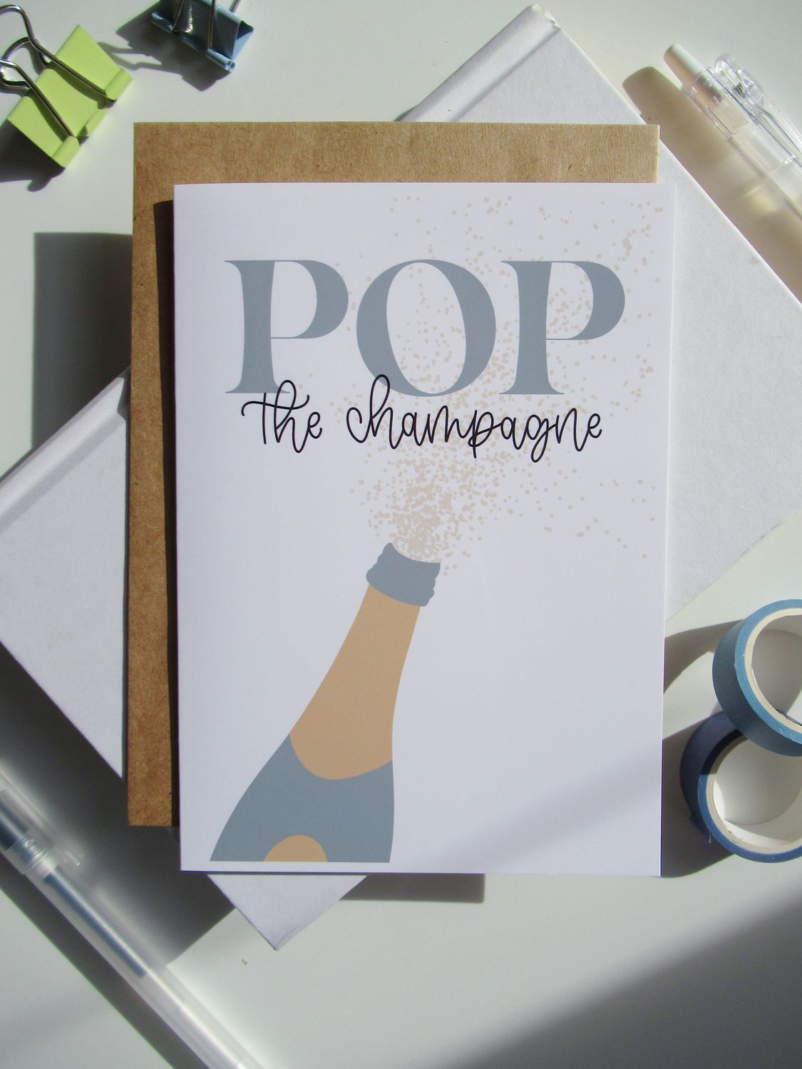 Pop The Champagne Card