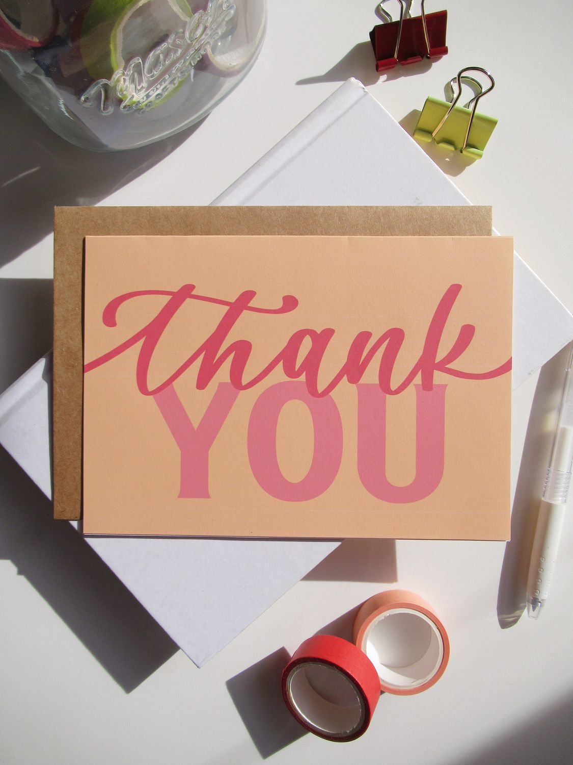 Yellow Thank You Card