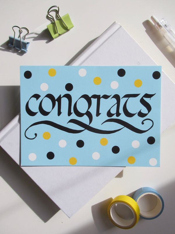 Endure Manuscripts Congrats Card