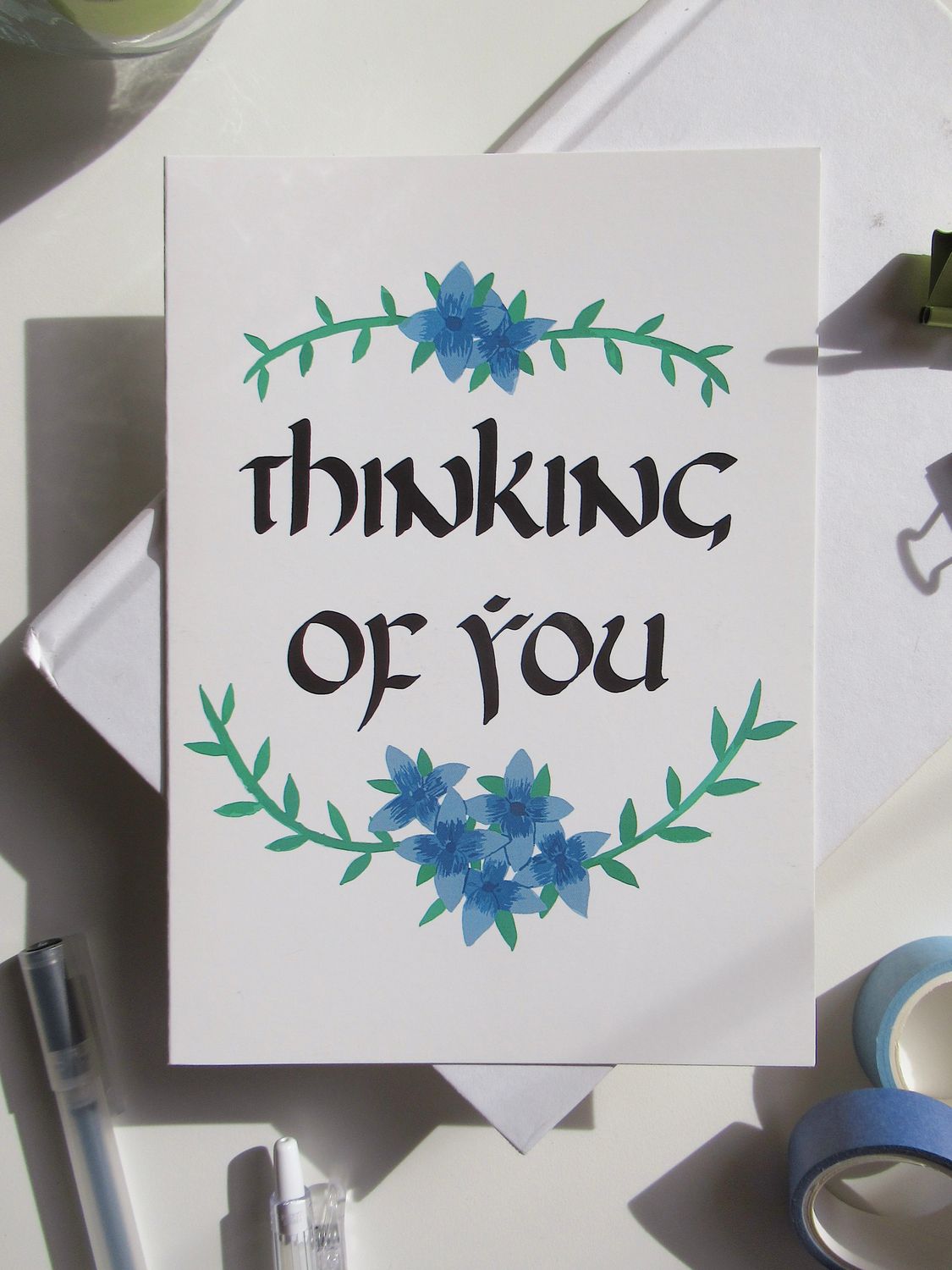 Endure Manuscripts Thinking Of You Card