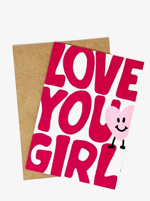 Love You Girl Greeting Card
