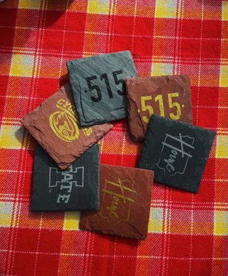 Cyclone Cardinal Slate Coaster Cyclone Cardinal Slate Coaster